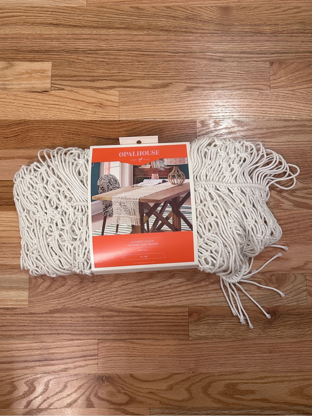 NEW Opalhouse Macrame Table Runner in White